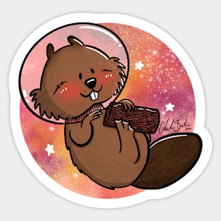 Space Beaver Sticker